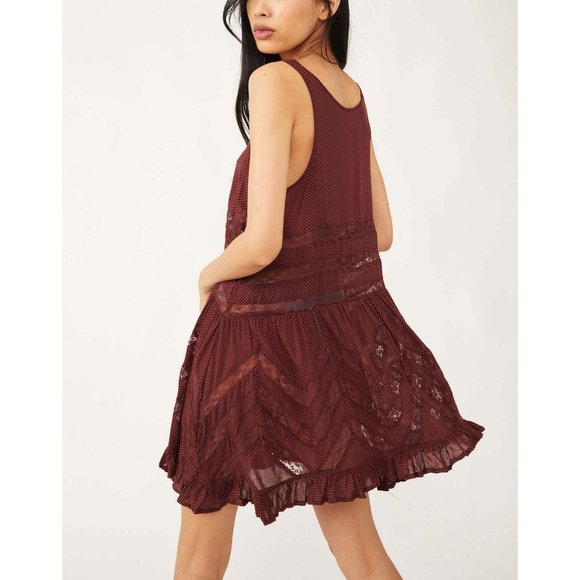 🎉LAST CHANCE🎉 NWT Free People Voile and Lace Trapeze Slip / Coconut Husk - Picture 3 of 6